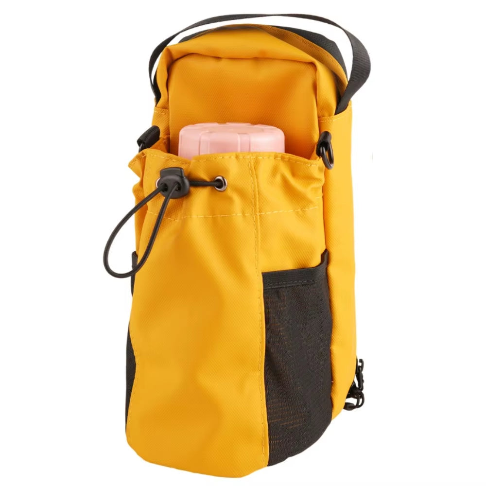 Magnetic Water Bottle Sling Bag Pull Cord Multi-Layer Gym Bottle Bag Large Capacity Adjustable Crossbody Sports Bag Gym